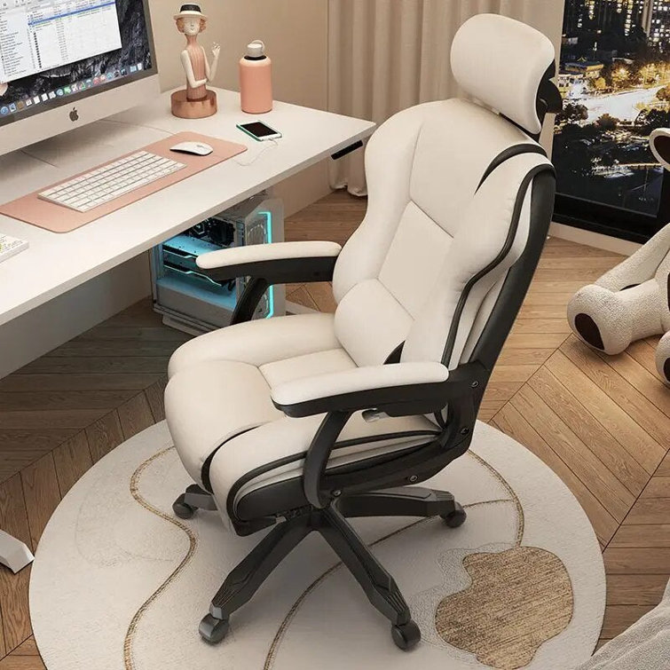 Inbox Zero Gaming Wheels Ergonomic Office Chair Glides Comfy Luxury